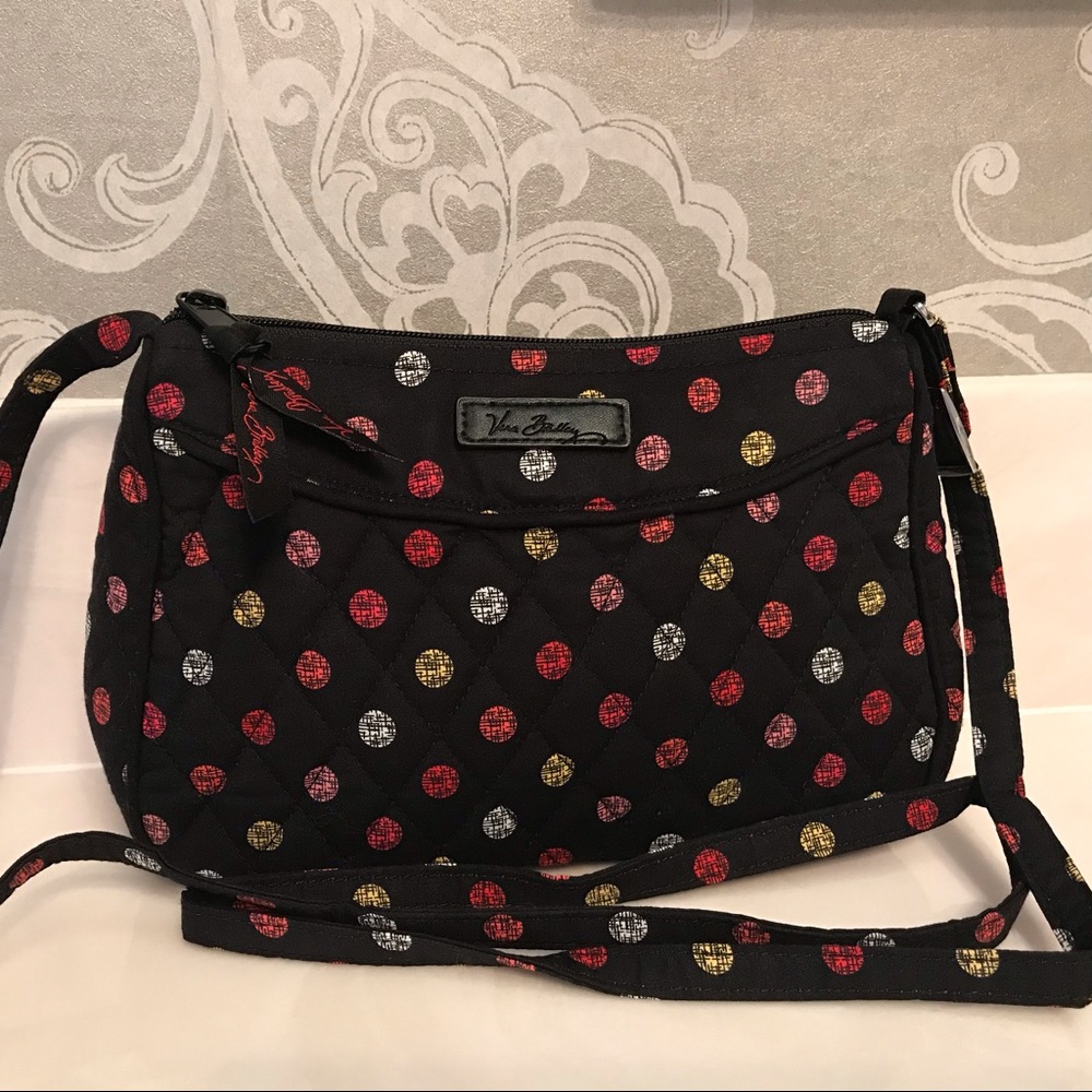Vera Bradley Small Crossbody Havana Dots Black